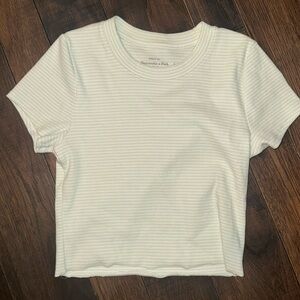 Abercrombie & Fitch striped baby tee (size small)